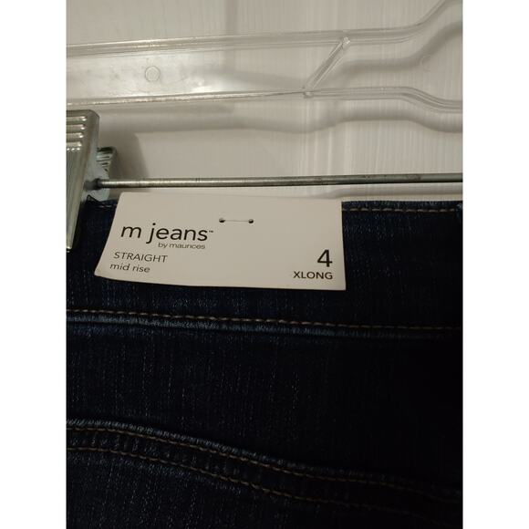 NWT Maurices Mid Rise Straight Leg sz 4 Xlong - Picture 3 of 5